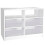 Bancone B1200 Bianco da Negozio e Reception Elegante Solido Robusto con Ripiani 10