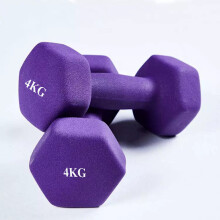 (2 x 4 Kg Purple) Dumbbell Hand Weights Ladies Dumbells Set Men Cast Iron Fitness Yoga Home Gym UK