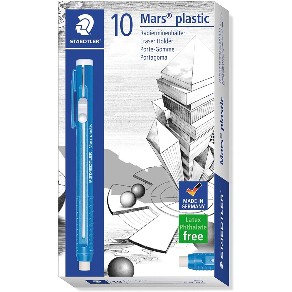 Staedtler Mars Plastic 528 50 Radierminenhalter Pack of 10 in Cardboard Case