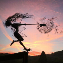 (Style 1) Fairies Dandelions Ornament Dance Garden Ornament