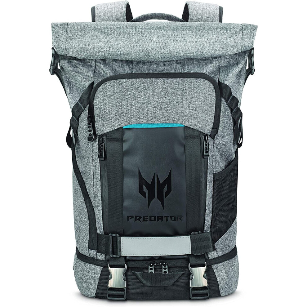 Acer Predator Accessories - Gaming Rolltop Backpack (for all 15" notebooks, waterproof, 35.5 liter capacity, all equipment in one bag) Grey