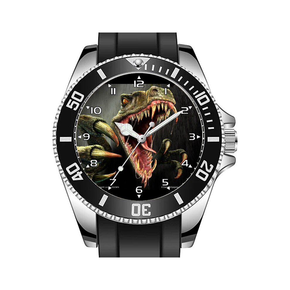 Snarling Raptor Dinosaur Sporty Unique Stylish Wrist Watch