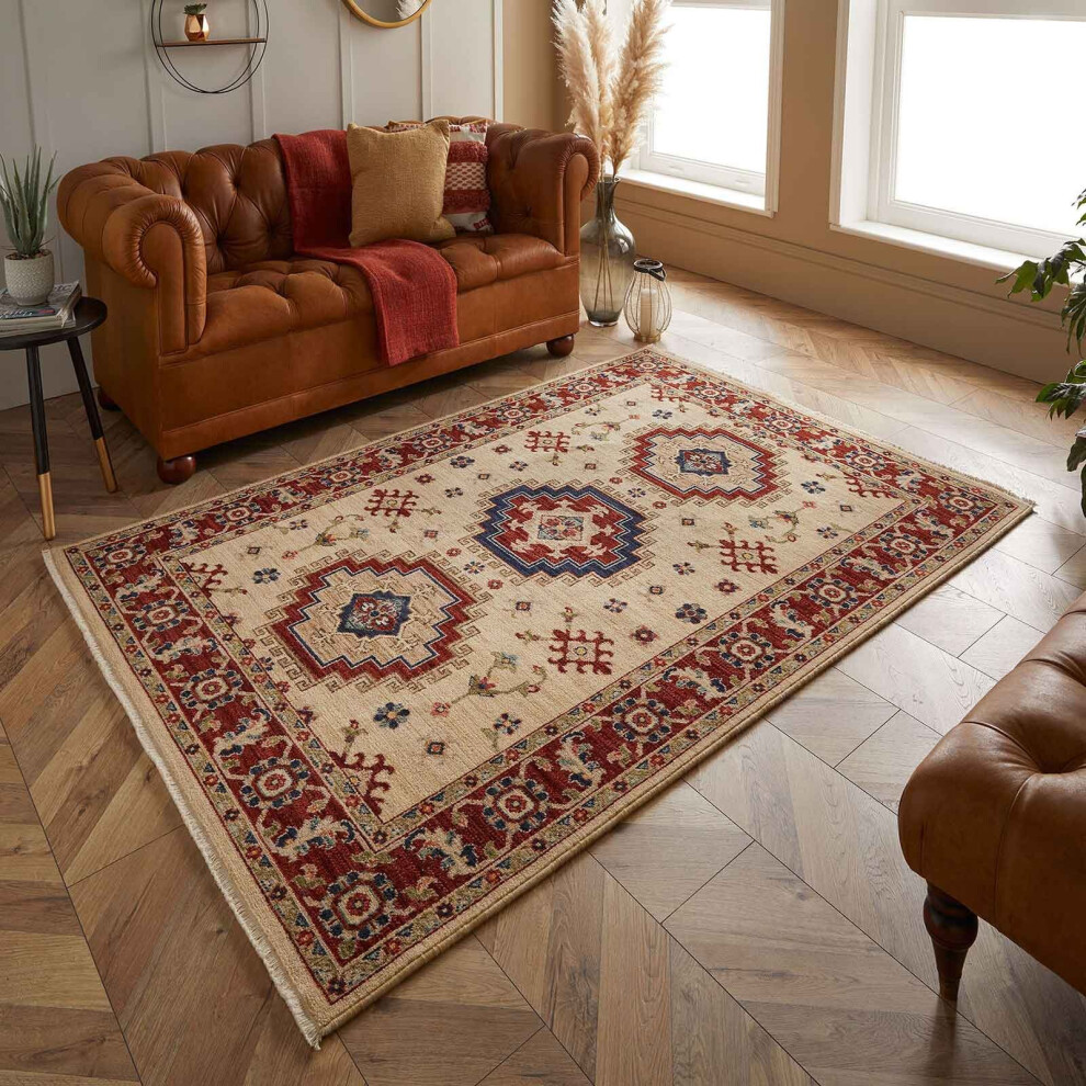 (Cream, 240x340cm) Luxury Wool Traditional Rug Carpet Vintage Oriental Rugs Runner Small XL Large Oriental Weavers Nomad