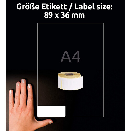 Avery Zweckform White 520 Items 89 x 36 mm White 2