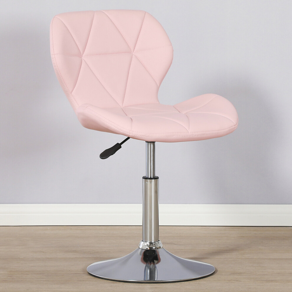 (Pink) Charles Jacobs Small Swivel Chair | Home Office Furniture