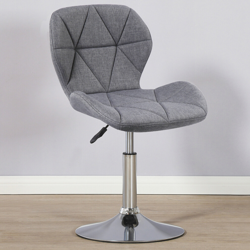 (Fabric Grey) Charles Jacobs Small Swivel Chair | Home Office Furniture