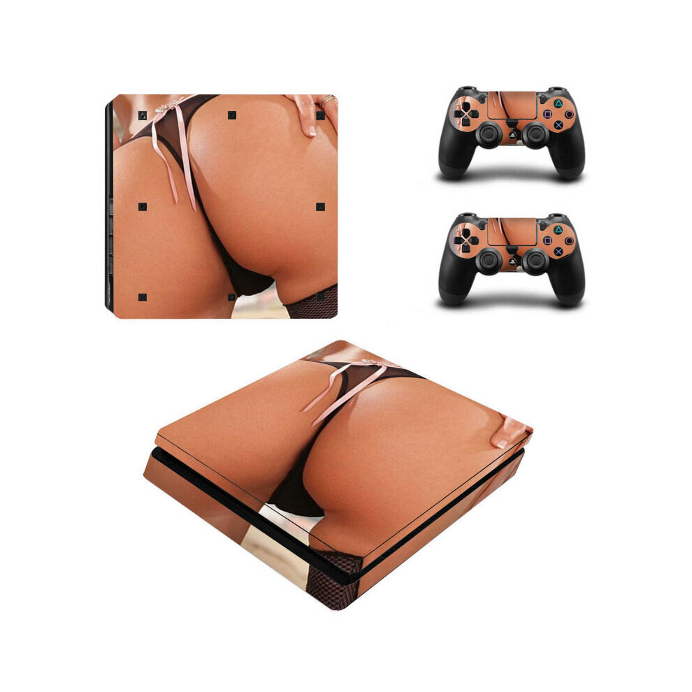(Ass) Ps4 Slim Pvc Stickers For Console + 2 Controllers 5060525359651