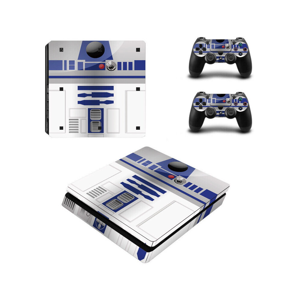 (R2-D2) Ps4 Slim Pvc Stickers For Console + 2 Controllers 5056543415653