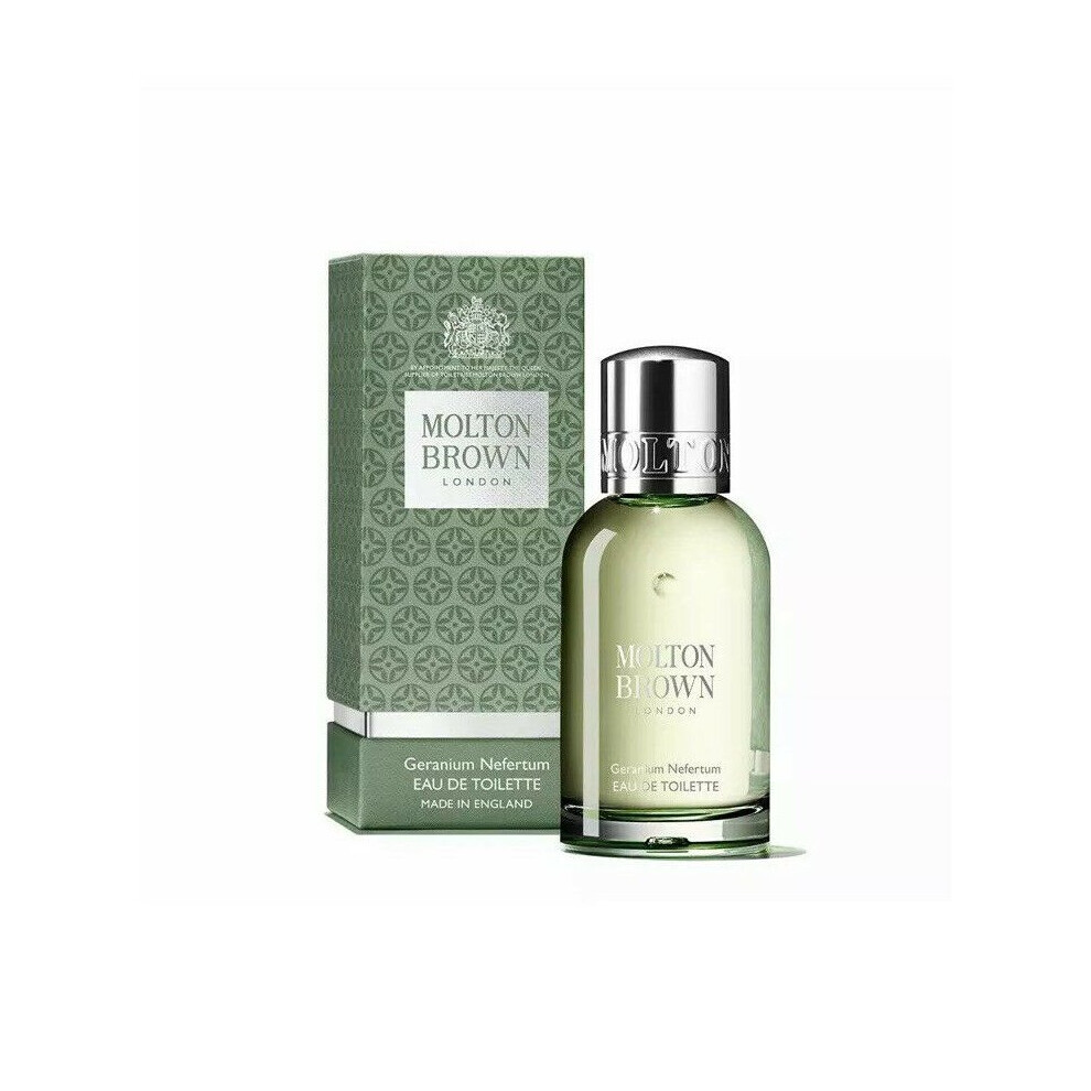 MOLTON BROWN GERANIUM NEFERTUM EAU DE TOILETTE SPRAY 50M NEW