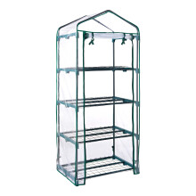 GardenKraft 10729 4 Tier Greenhouse / 4 Sturdy Mesh Shelves For Plants / UV Resistant & Tear Resistant Transparent PVC Cover