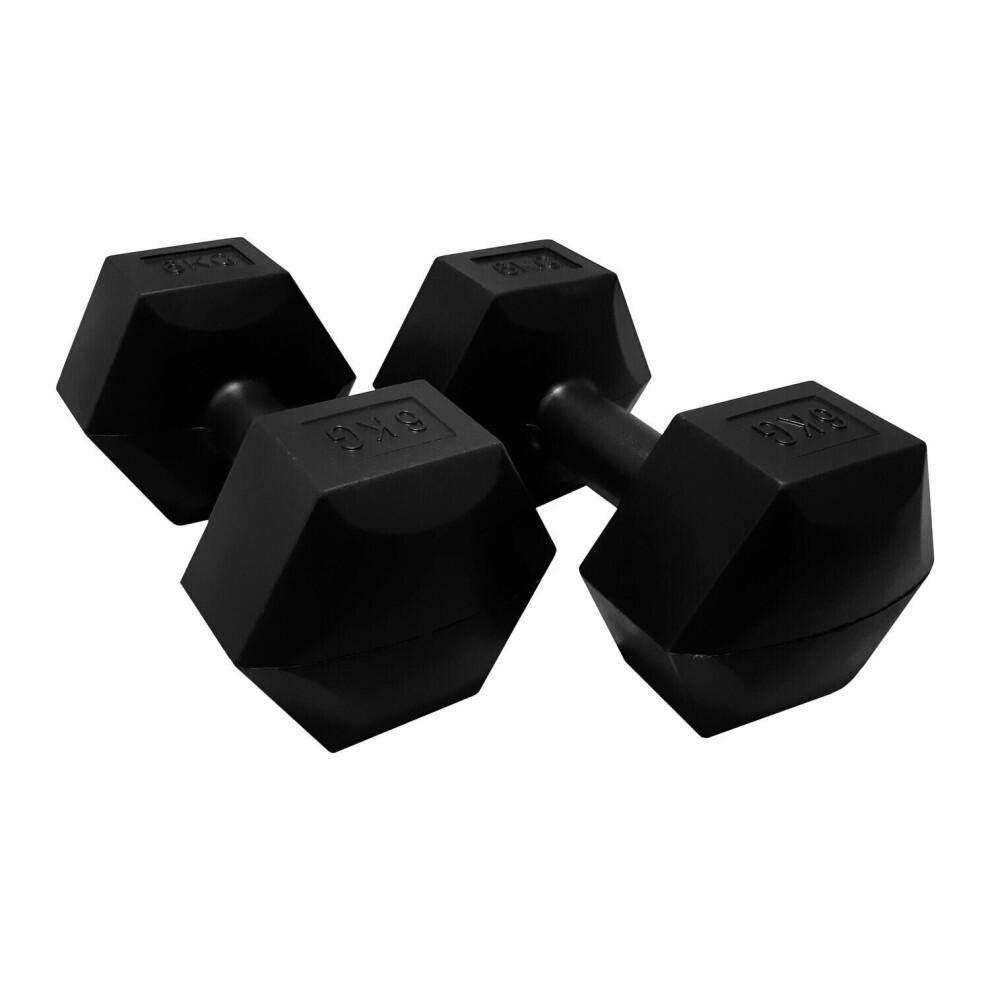 Hxgn (2 X 6Kg) Hex Dumbbells Home Weights 4Kg Or 6Kg