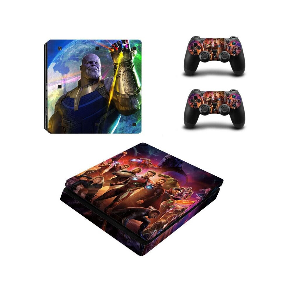 (Heroes 3) Ps4 Slim Pvc Stickers For Console + 2 Controllers 5056543415592