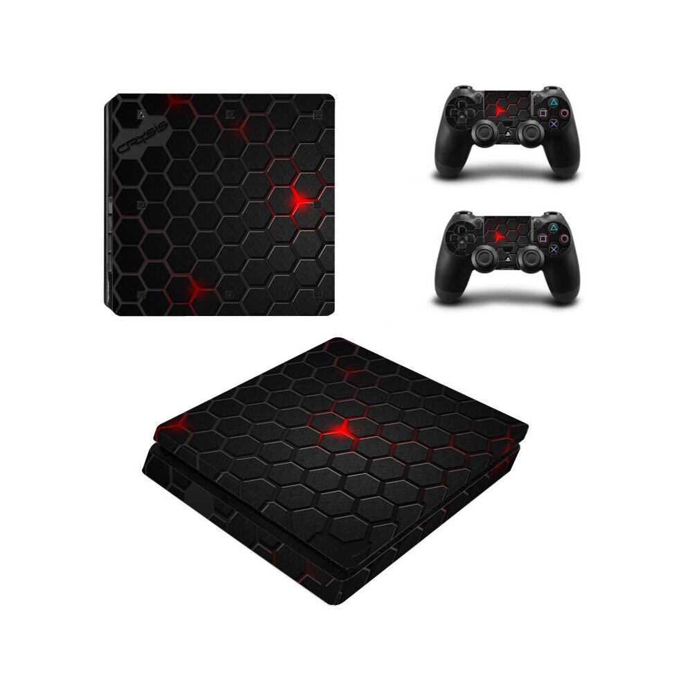 (Blackcomb) Ps4 Slim Pvc Stickers For Console + 2 Controllers 5056543415172