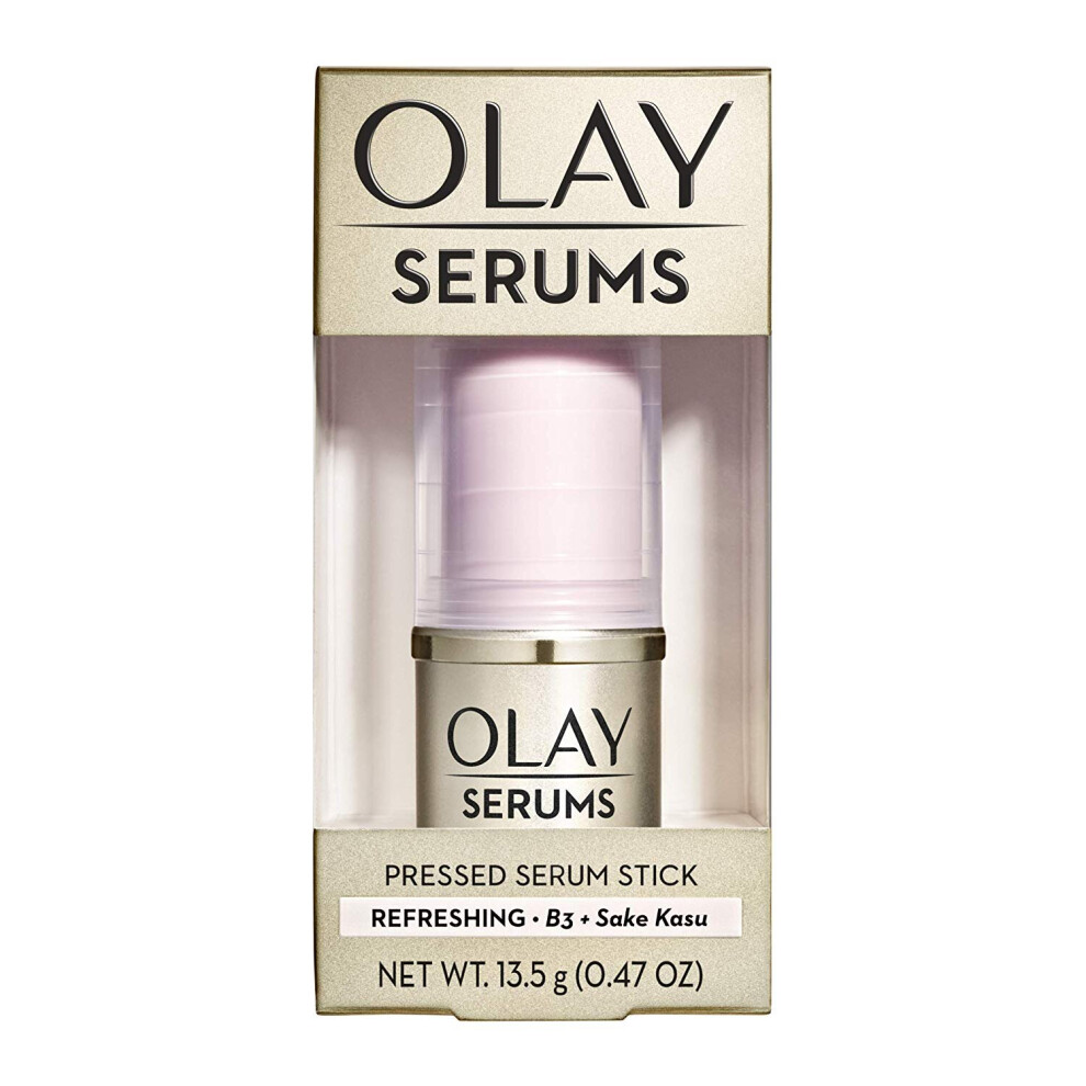 Olay Serums Pressed Serum Stick, Refreshing B3 + Sake Kasu, 0.47 oz (13.5 g)