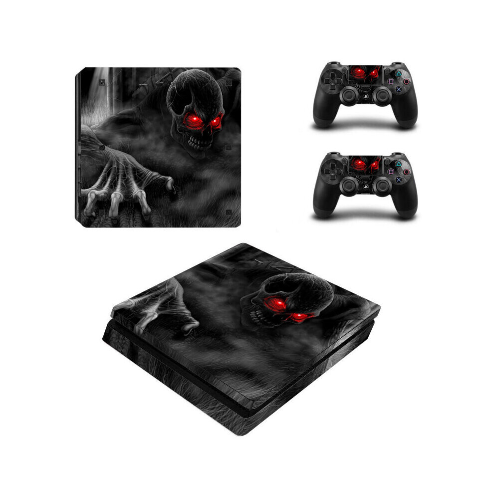 (Demon) Ps4 Slim Pvc Stickers For Console + 2 Controllers 5056543415219