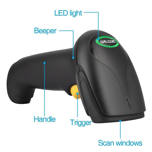 Wireless Bluetooth Barcode Scanner Portable Handheld USB Laser Reader 1