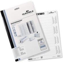 Durable 146102 Badgemaker, Printable Name Badge Insert Sheets, White ,17 x 67 mm - 200 Inserts