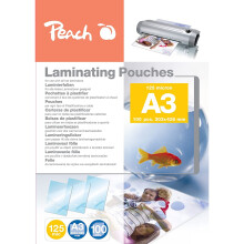 Peach Laminating Pouches A3, 125 mic, glossy, PP525-01, set of 100