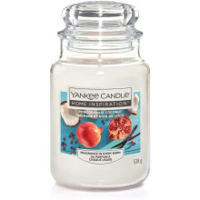 Yankee Candle Pomegrante Coconut - Large Jar - Fresh tropical fruity fragrance of pomegranate cocunut - be taken to faraway beaches with fresh fruit