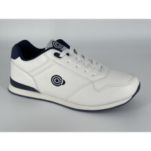 (10 UK) Dek Anchor Mens Bowling PU Lace Up Shoes White/Navy