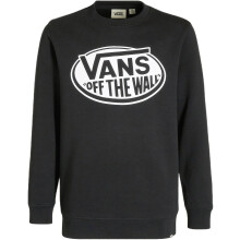 (M, Black) Vans Boys Kids Classic Off The Wall Crew Neck Long Sleeve T-Shirt Tee Top Black