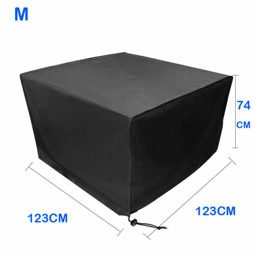 (Medium) Rattan Table Cube Outdoor Heavy Duty Waterproof 2