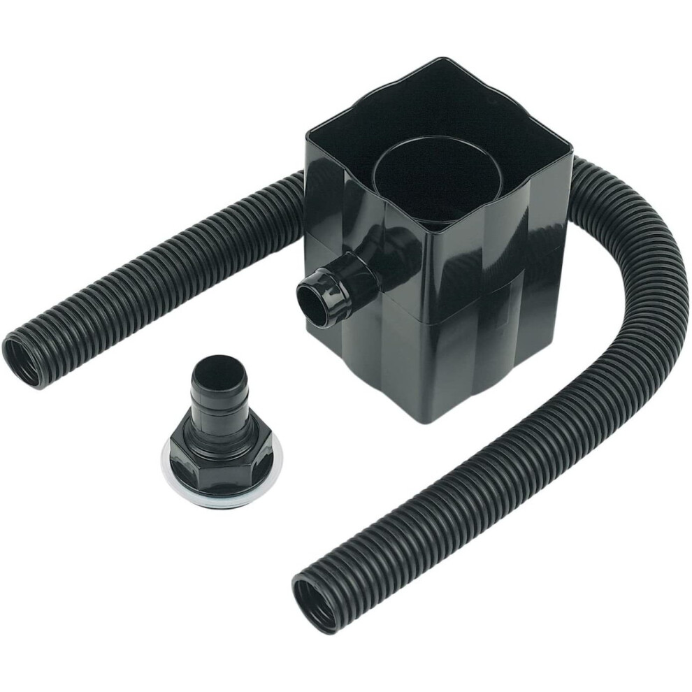 Floplast Rvs1b Rvs1b- Rainwater Diverter (Conects To 65Mm Square And 68Mm Round Downpipe), Black