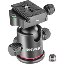 Neewer Professional Metal 360 Degree Rotating Panoramic Ball Head with 1/4 inch Quick Shoe Plate and Bubble Level,up to 17.6pounds/8kilograms,for