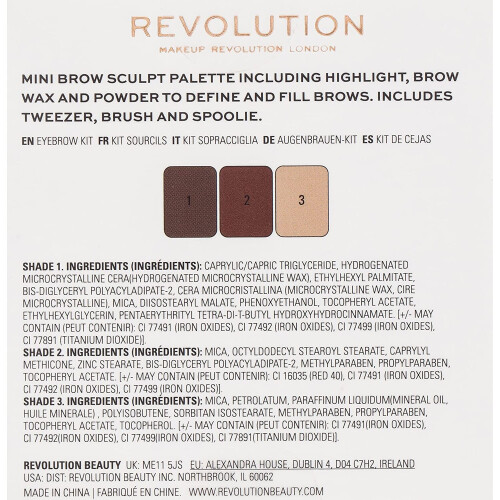 Revolution London Makeup Revolution Brow Eyebrow Sculpt Kit - Medium Brown 2