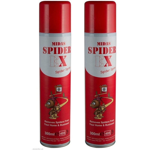 2x Spiderex Aerosol Spray