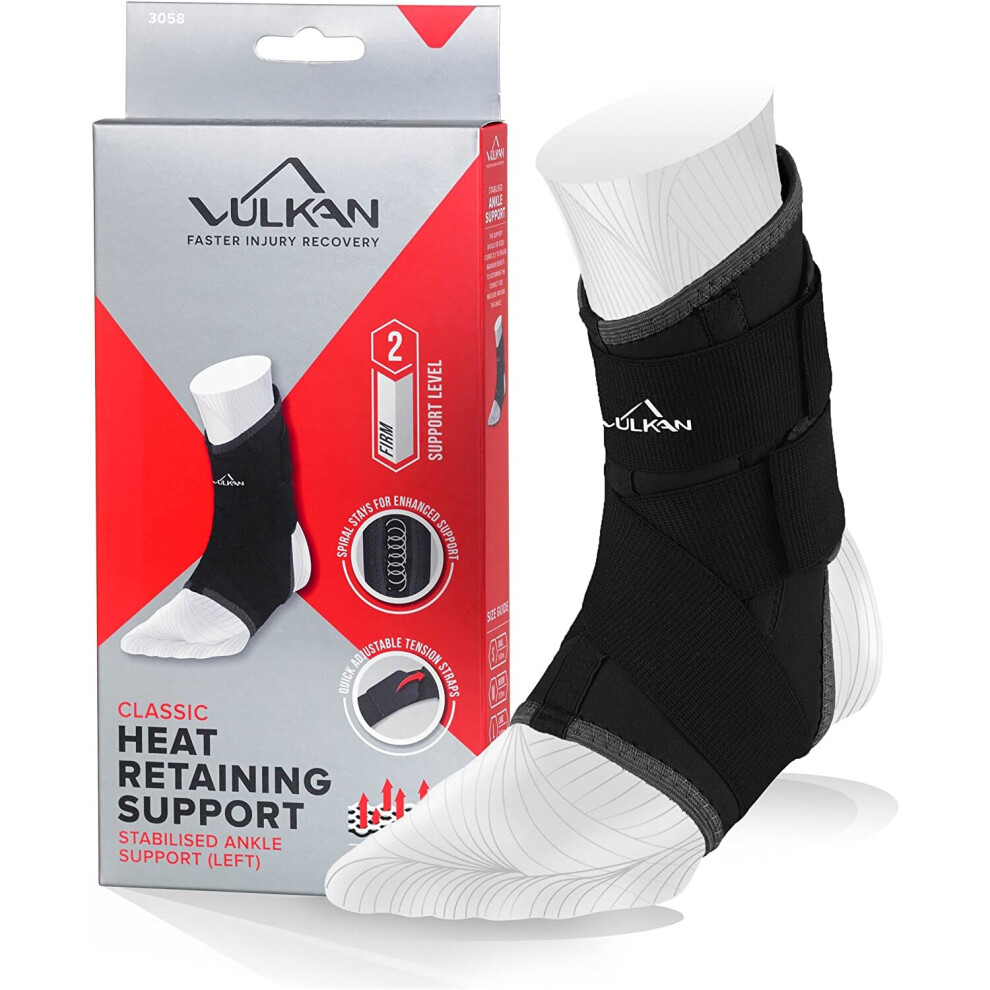 Vulk Vulkan Classic Left Ankle Brace, Large, Ankle Support For Rolled Ankles, Sprains, And Strains, Compression Sleeve For Athletes And Exercising,