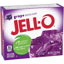 Jell-O Gelatin Dessert 3 Ounce Boxes Pack Of 4 (Grape)