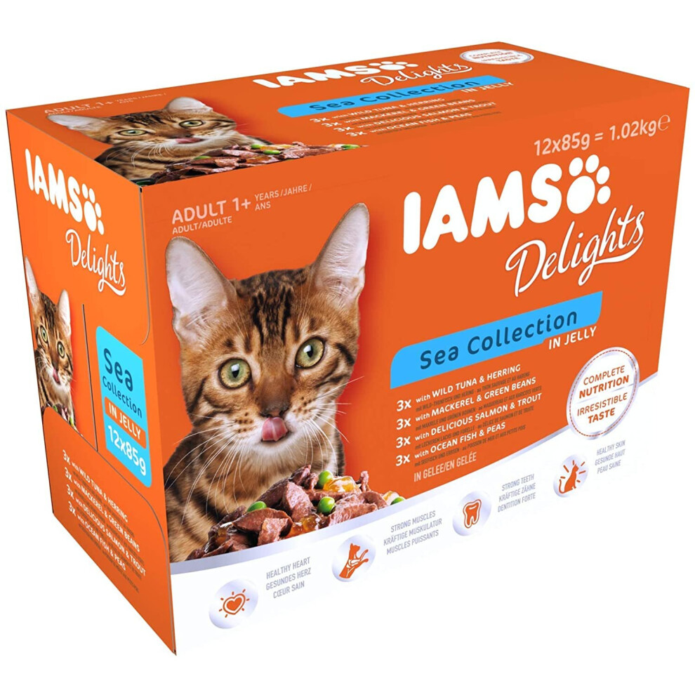 IAMS Adult Wet Cat Food Sea Collection in Jelly 12 x 85g - Image 5