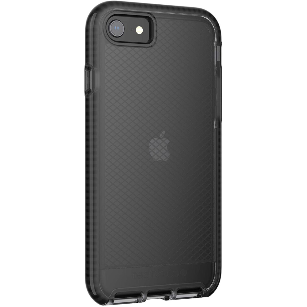 Tech21 Evo Check Phone Case for Apple iPhone 7/8 and SE 2020 with 12ft. Drop Protection - Smokey/Black