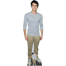 Star Cutouts Ltd CS884 Dylan O'Brien Grey Shirt Lifesize Cardboard Cutout with Free Mini Standee for Fans, Gifts, Birthdays & Parites, Multicolour