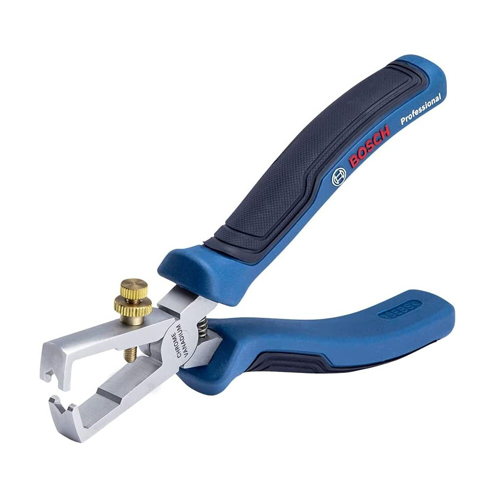 Bosch Professional 1600A01V03 160 mm Wire Stripper (Chrome-Vanadium Steel, Soft Grip), Blue