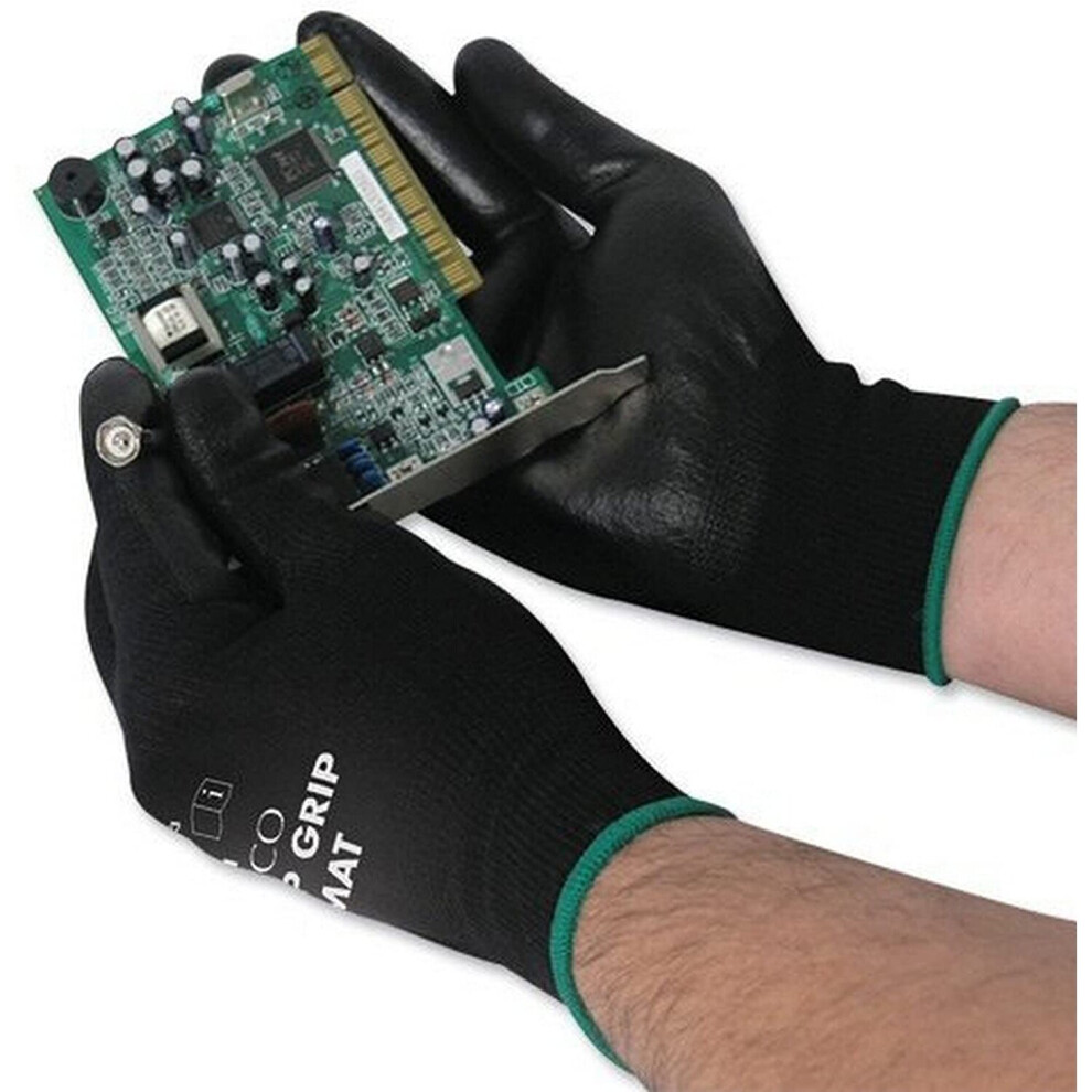 Polyco Matrix P Grip Gloves Polyurethane Tight-Fit Black 5052584531604