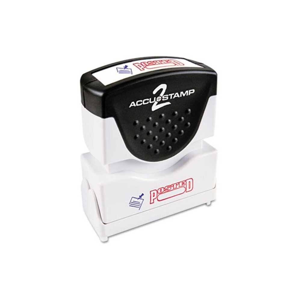 Photos - Other Office Equipment Accustamp2 035521 Shutter Stamp with Anti Bacteria, Red-Blue, POSTED, 1 .63 x .5