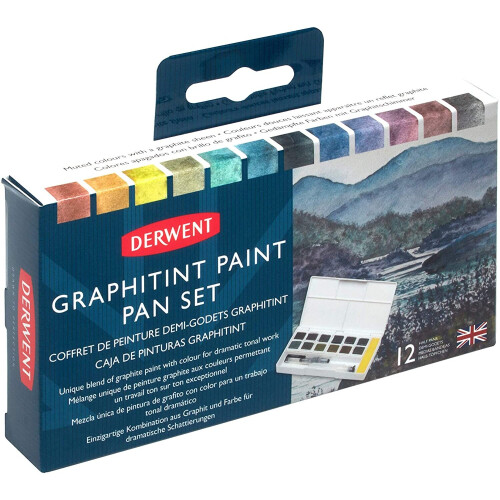Derwent Derwent Graphitint Paint 12 Pan Palette, 2305790 1