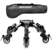 Neewer Photography Professional Heavy Duty Tripod Dolly with Rubber Wheels and Adjustable Leg Mounts for Canon Nikon Sony DSLR Cameras Camcorder Photo