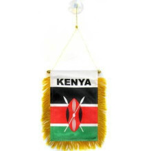 AZ FLAG Kenya mini Banner 6'' x 4'' - Kenyan PENNANT 15 x 10 cm - mini Banners 4x6 inch suction cup hanger
