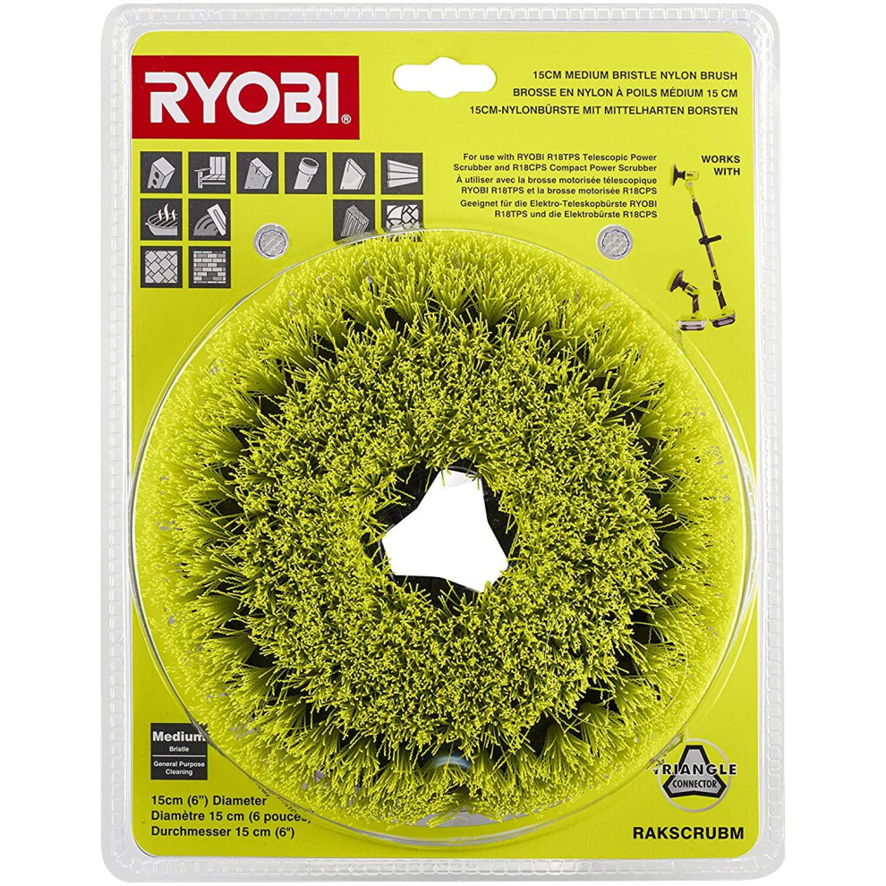 Ryobi RAKSCRUBM Medium Nylon Brush (Single)