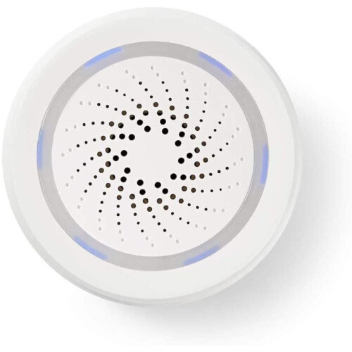 SmartLife-Siren | Wi-Fi | Strömadapter | 8 Ljud | 85 dB | Android / IOS | Vit
