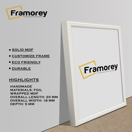 (9x6 Inch) White Picture Frame / LW Style Wall Art Frame / Modern Photo Frames 1