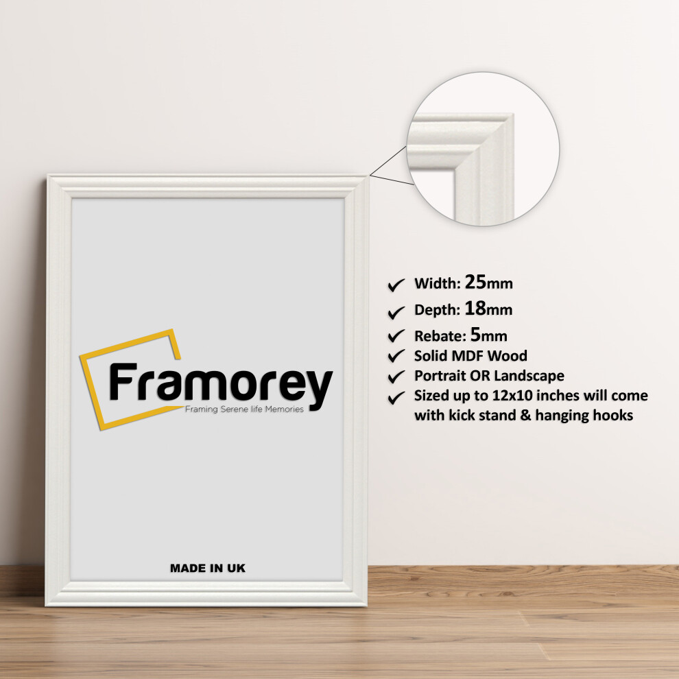 (32x22 Inch) White Picture Frame / LW Style Wall Art Frame / Modern Photo Frames-image-OPC-P8YNH6Y-NEW