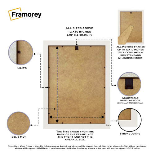 (30x40 CM) White Picture Frame / LW Style Wall Art Frame / Modern Photo Frames 2
