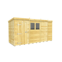 (5ft x 13ft Single Door With Windows) Pent Shed 5ft x 13ft Fast & Free 2-5 Days Nationwide Delivery