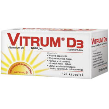 VITRUM D3 Natural Vitamin D 1000 IU, 120 Capsules – Supports Immune, Bone Health & Calcium Absorption
