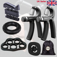 (6 Pcs Set) Hand Grip Strengthener Set Wrist Finger Forearm Exercise Resistance Gripper Kit
