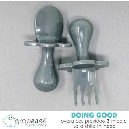 Grabease Self-Feeding Cutlery Set, Grey 2